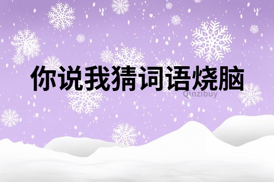 你說我猜詞語燒腦