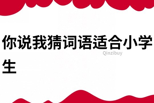 你說我猜詞語適合小學生