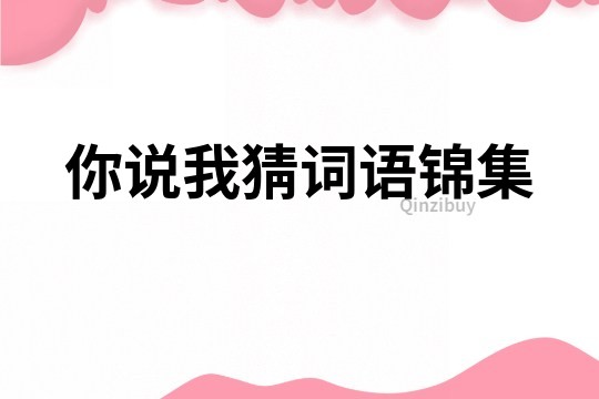 你說我猜詞語錦集