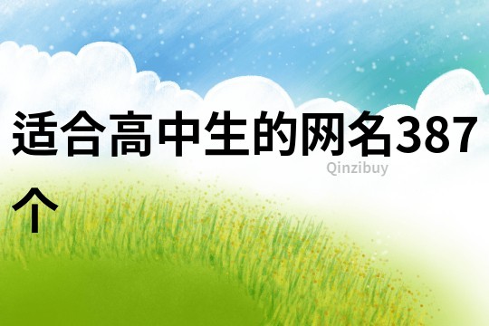 適合高中生的網(wǎng)名387個(gè)