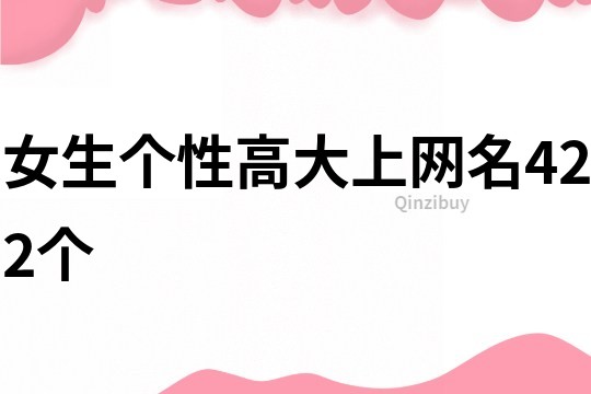 女生個(gè)性高大上網(wǎng)名422個(gè)