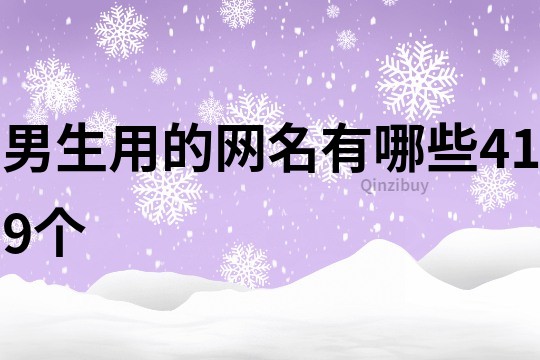 男生用的網名有哪些419個