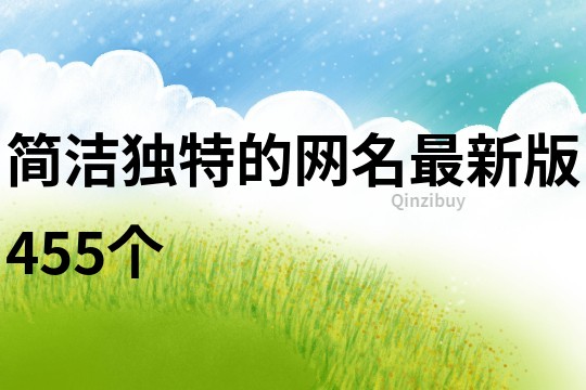 簡潔獨特的網名最新版455個