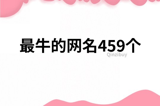 最牛的網名459個