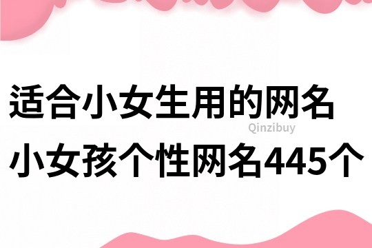 適合小女生用的網(wǎng)名 小女孩個性網(wǎng)名445個