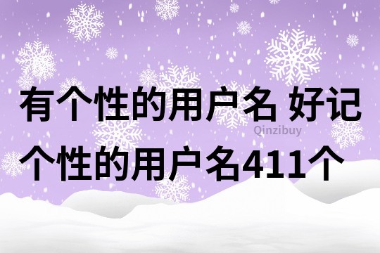 有個(gè)性的用戶名 好記個(gè)性的用戶名411個(gè)
