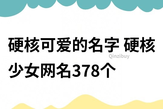 硬核可愛的名字 硬核少女網名378個