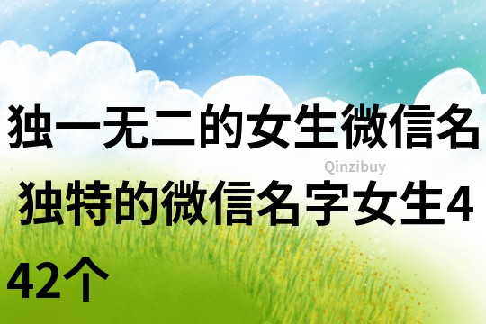 獨一無二的女生微信名 獨特的微信名字女生442個