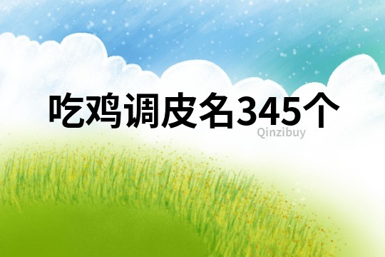 吃雞調(diào)皮名345個