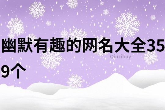 幽默有趣的網名大全359個