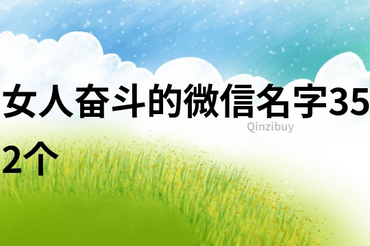 女人奮斗的微信名字352個