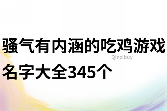 騷氣有內涵的吃雞游戲名字大全345個