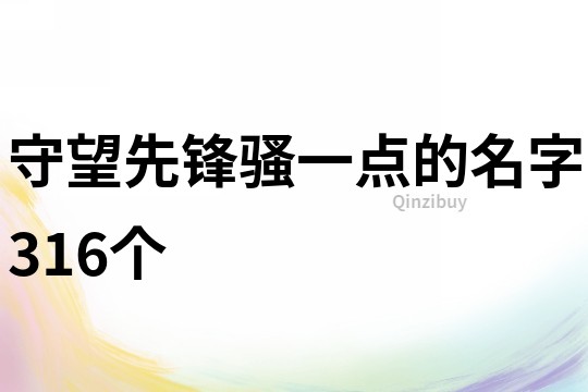 守望先鋒騷一點的名字316個