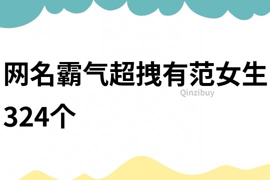 網(wǎng)名霸氣超拽有范女生324個