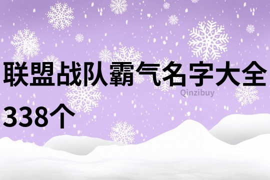 聯盟戰隊霸氣名字大全338個