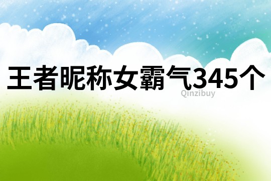 王者昵稱女霸氣345個