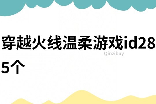 穿越火線溫柔游戲id285個