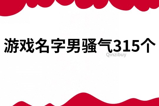 游戲名字男騷氣315個