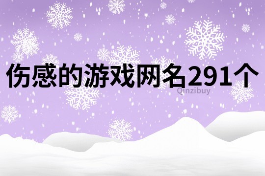 傷感的游戲網名291個