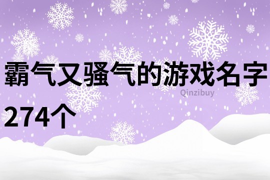 霸氣又騷氣的游戲名字274個
