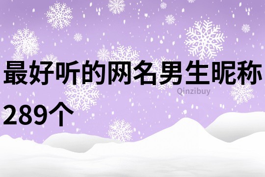 最好聽的網(wǎng)名男生昵稱289個(gè)