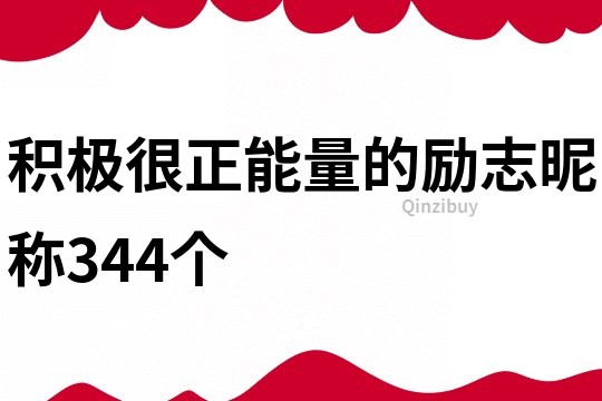 積極很正能量的勵志昵稱344個