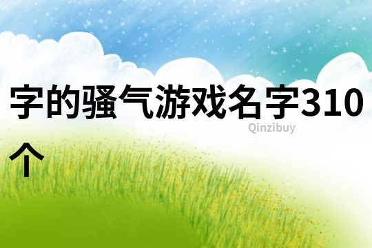 字的騷氣游戲名字310個