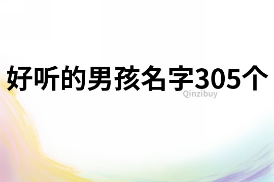 好聽的男孩名字305個