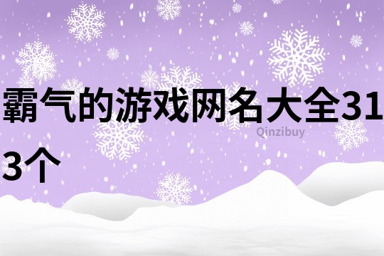 霸氣的游戲網(wǎng)名大全313個(gè)