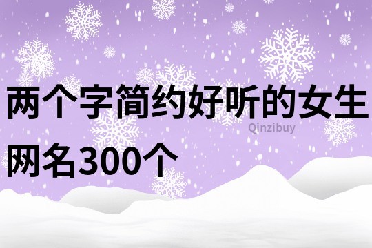 兩個字簡約好聽的女生網(wǎng)名300個