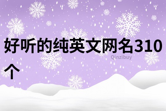 好聽(tīng)的純英文網(wǎng)名310個(gè)