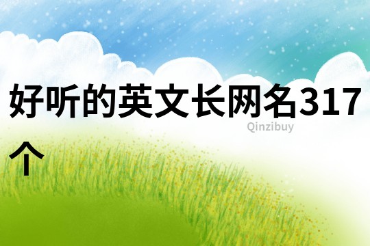 好聽的英文長網名317個