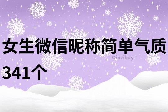 女生微信昵稱簡單氣質341個