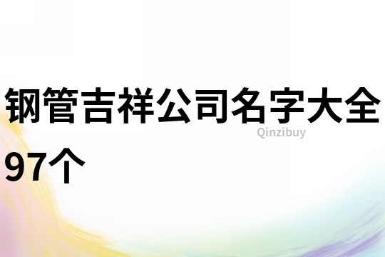 鋼管吉祥公司名字大全97個
