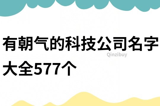 有朝氣的科技公司名字大全577個