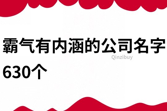 霸氣有內(nèi)涵的公司名字630個(gè)