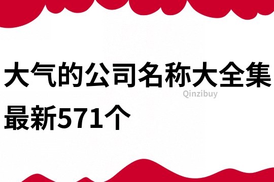 大氣的公司名稱大全集最新571個