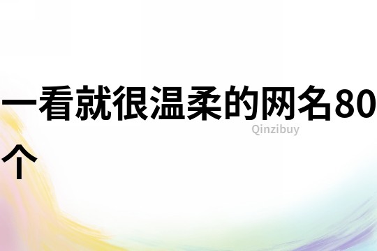 一看就很溫柔的網(wǎng)名80個