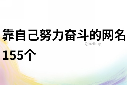 靠自己努力奮斗的網名155個