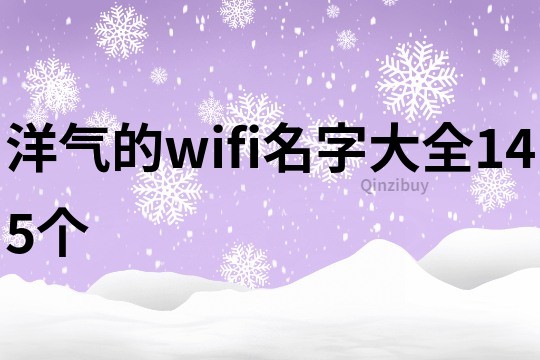 洋氣的wifi名字大全145個(gè)