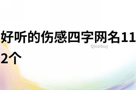 好聽的傷感四字網(wǎng)名112個(gè)