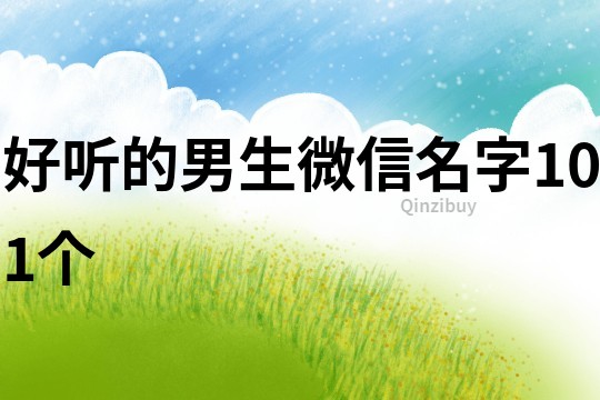 好聽的男生微信名字101個