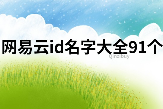 網易云id名字大全91個