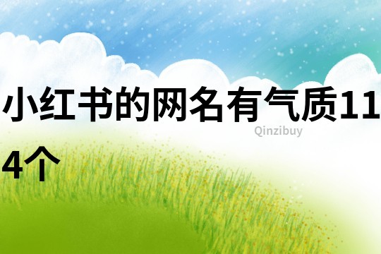 小紅書的網名有氣質114個