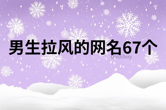 男生拉風的網名67個