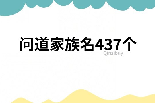 問道家族名437個
