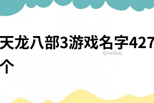 天龍八部3游戲名字427個(gè)