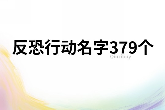 反恐行動(dòng)名字379個(gè)