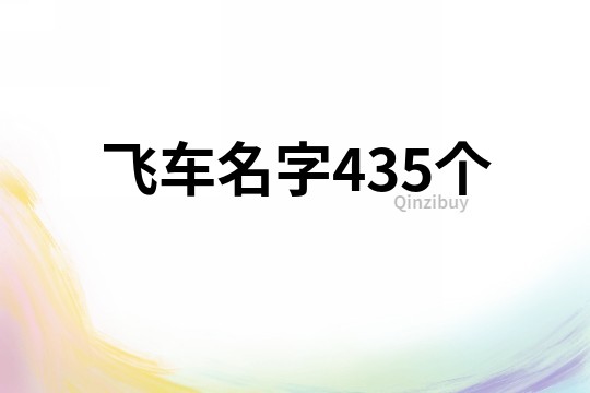 飛車名字435個