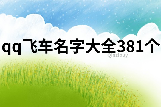 qq飛車名字大全381個